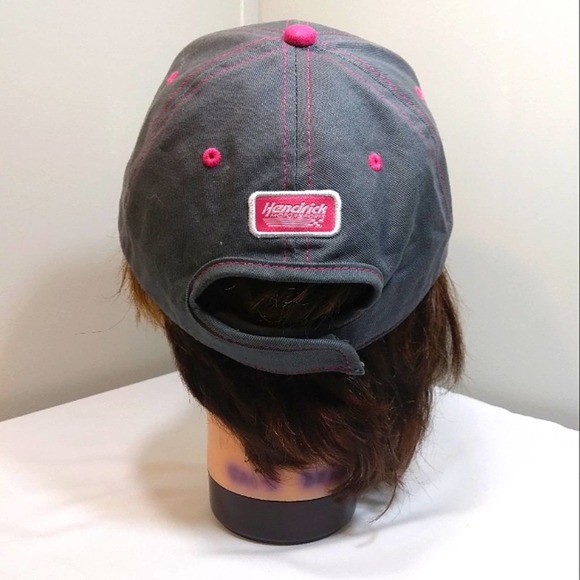NWOT Chase Authentics Women's Grey and Hot Pink 88 Dale Jr. Rhinestone Cap - Picture 5 of 10